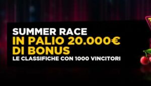 20.000 € in palio sul casinò di Goldbet con Summer Race