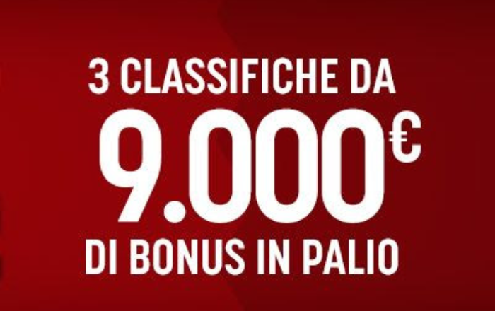 ELK 9.000€ di bonus in palio su Snai casino